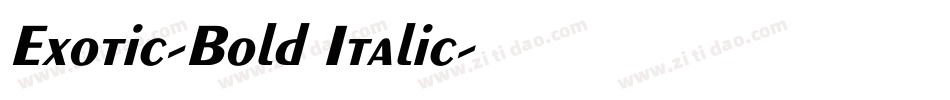 Exotic-Bold Italic字体转换
